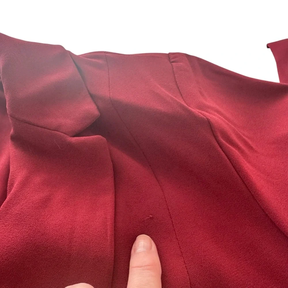 Torrid Studio Crepe Longline Blazer Single Button Breasted Long Jester Red 1X - Picture 11 of 15